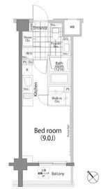 パークハビオ中目黒 203 間取り図