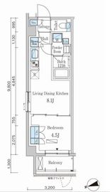 パークアクシス市谷左内町 105 間取り図