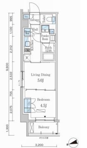 パークアクシス市谷左内町 206 間取り図