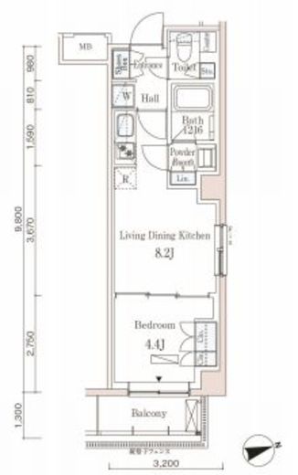 パークアクシス市谷左内町 104 間取り図
