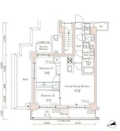 パークアクシス市谷左内町 503 間取り図