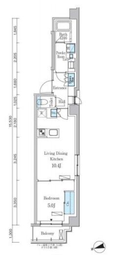 パークアクシス市谷左内町 407 間取り図