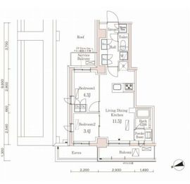 パークアクシス市谷左内町 404 間取り図