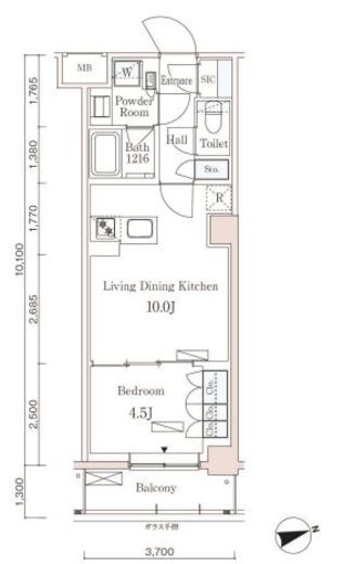 パークアクシス市谷左内町 303 間取り図