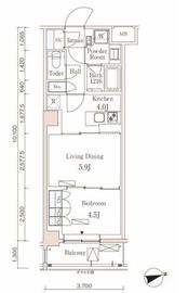パークアクシス市谷左内町 202 間取り図