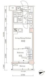 パークアクシス市谷左内町 102 間取り図