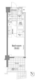 パークハビオ中目黒 104 間取り図