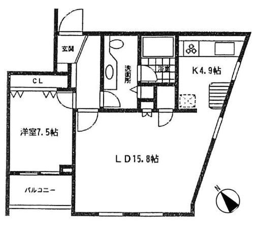 ミリアレジデンス乃木坂 401 間取り図