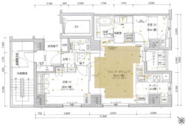 サンクタス銀座 9階 間取り図