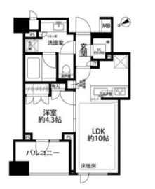 ザ・パークハウス目黒本町 3階 間取り図