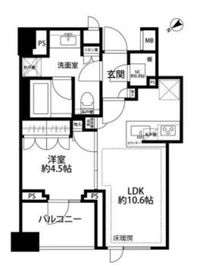 ザ・パークハウス目黒本町 5階 間取り図