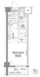 パークハビオ中目黒 207 間取り図