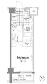 パークハビオ中目黒 307 間取り図