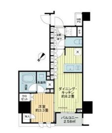 ライオンズ蔵前レジデンス 7階 間取り図