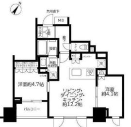 ウィルローズ日本橋浜町公園 202 間取り図