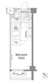 パークハビオ中目黒 208 間取り図