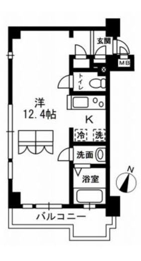 レジディア代々木2 208 間取り図
