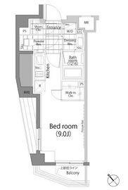 パークハビオ中目黒 309 間取り図