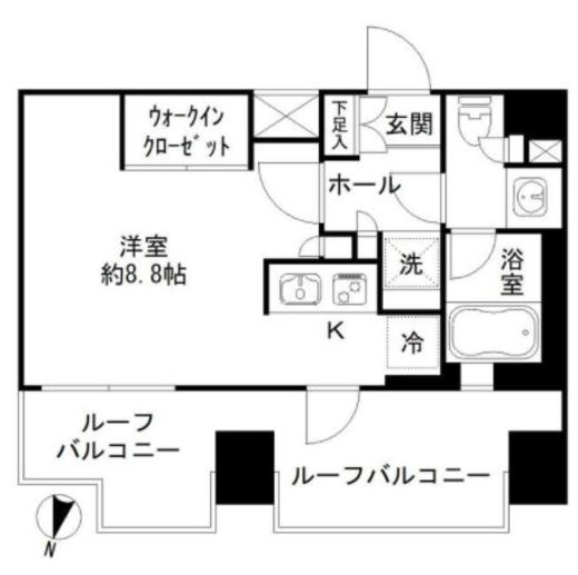 JP noie 亀戸 (ジェーピーノイエ亀戸) 4階 間取り図