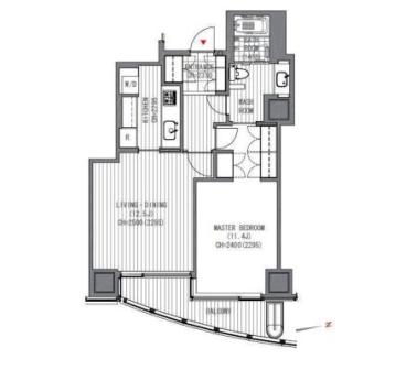 ベイクレストタワー 1504 間取り図
