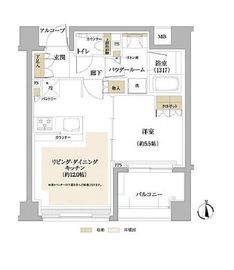 グランスイート神楽坂ピアース 2階 間取り図