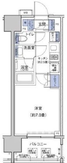 リビオレゾン勝どきnex 4階 間取り図