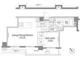 パークハビオ中目黒 502 間取り図