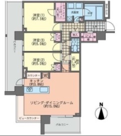 グランドメゾン白金の杜ザ・タワー 23階 間取り図