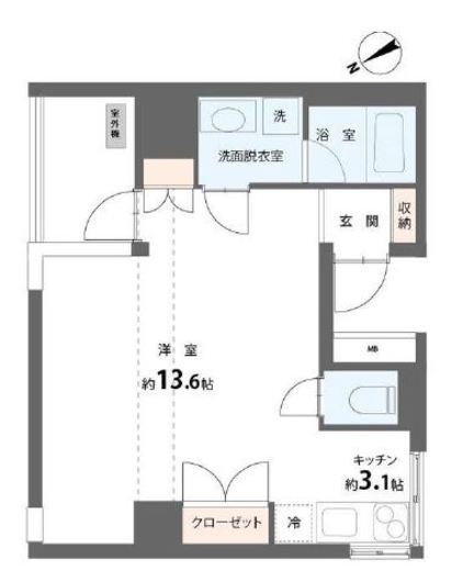 ユニテE 501 間取り図