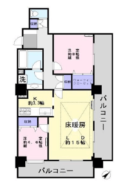 ヴィルヌーブタワー駒沢 14階 間取り図