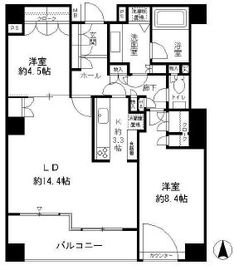 パークサイド・ウイングス 102 間取り図