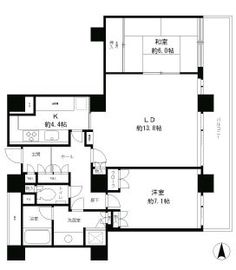 リバーポイントタワー 2603 間取り図