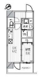 パークフラッツ蔵前 201 間取り図