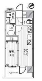 パークフラッツ蔵前 202 間取り図