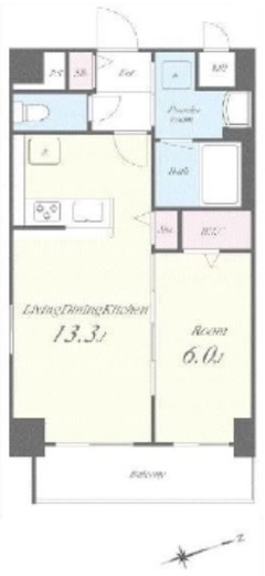 ザ・パーク亀戸 201 間取り図