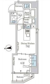 パークアクシス三番町 301 間取り図