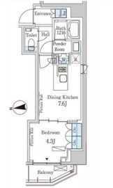 パークアクシス三番町 401 間取り図