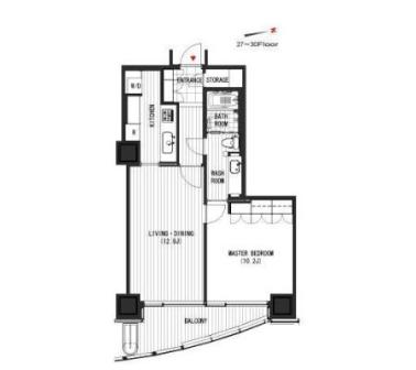 ジェイパーク目黒4 3002 間取り図