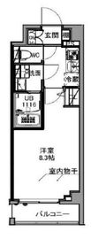 S-RESIDENCE王子east (エスレジデンス王子イースト) 502 間取り図