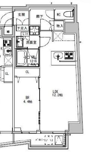 S-RESIDENCE両国parkside (エスレジデンス両国パークサイド) 301 間取り図