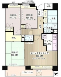 品川戸越パークホームズ 7階 間取り図