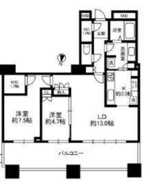 芝浦アイランド ケープタワー 46階 間取り図