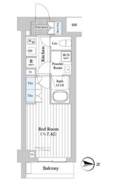 プレール・ドゥーク新宿West 101 間取り図