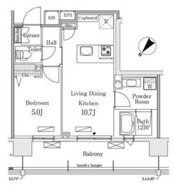 ロイジェント豊洲 803 間取り図