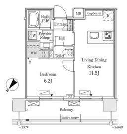 ロイジェント豊洲 213 間取り図