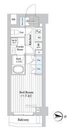 プレール・ドゥーク新宿West 702 間取り図