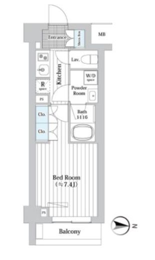 プレール・ドゥーク新宿West 113 間取り図