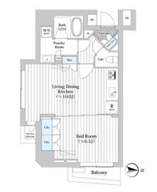 プレール・ドゥーク新宿West 201 間取り図