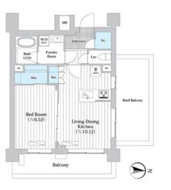 プレール・ドゥーク新宿West 515 間取り図