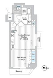 プレール・ドゥーク新宿West 218 間取り図